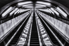 Honor Award, Monochrome  "Q Line Subway Station"   by  Karen Hosking of Greater Lynn Photo Assoc (MA)