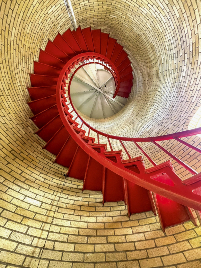 2026 NECCC Council Challenge Color Honorable Mention: "Looking Up Inside Nauset Lighthouse" by Michael Hagerty of Seacoast Camera Club, NH