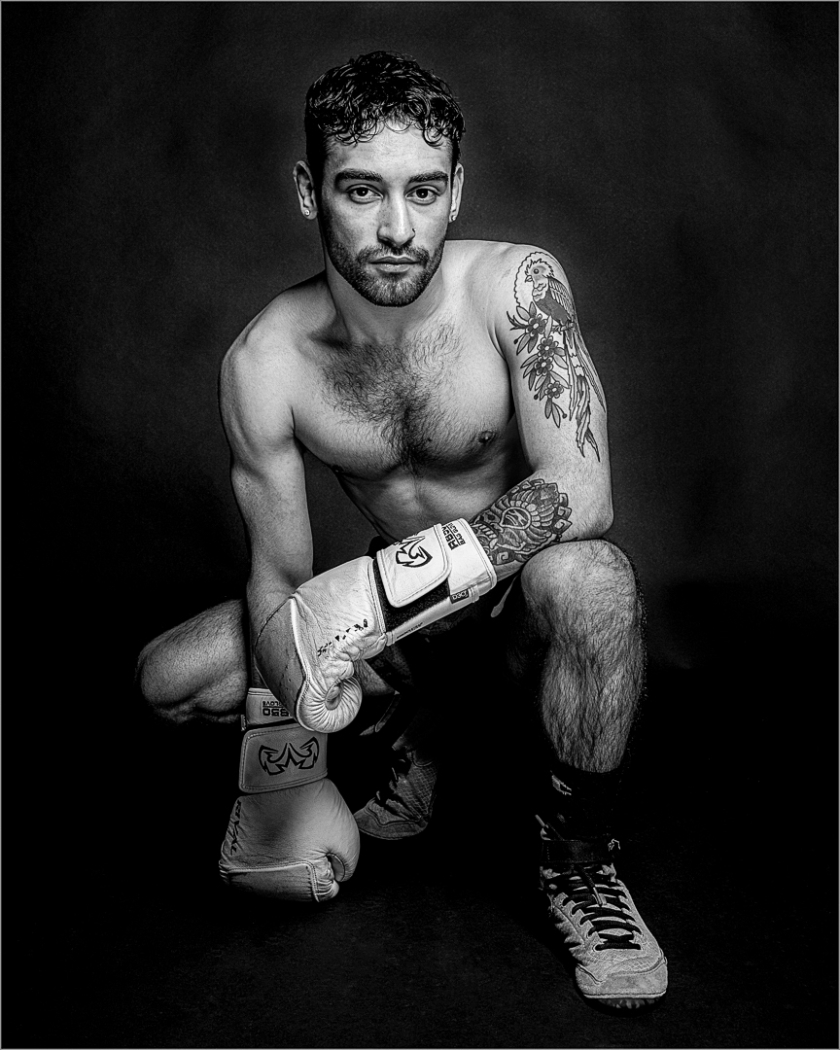2026 NECCC Council Challenge Mono Honorable Mention: "The Contender" by Rhonda Cullens, HonNEC of Flagpole Photographers, CT