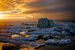 Honor Award "Late Night at the Ice Lagoon" by John McGarry of Simsbury Camera Club (CT)