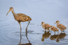 Honor Award “Limpkin with Three Chicks” by Dianne Carey, MNEC of Nashoba Valley Camera Club (MA)
